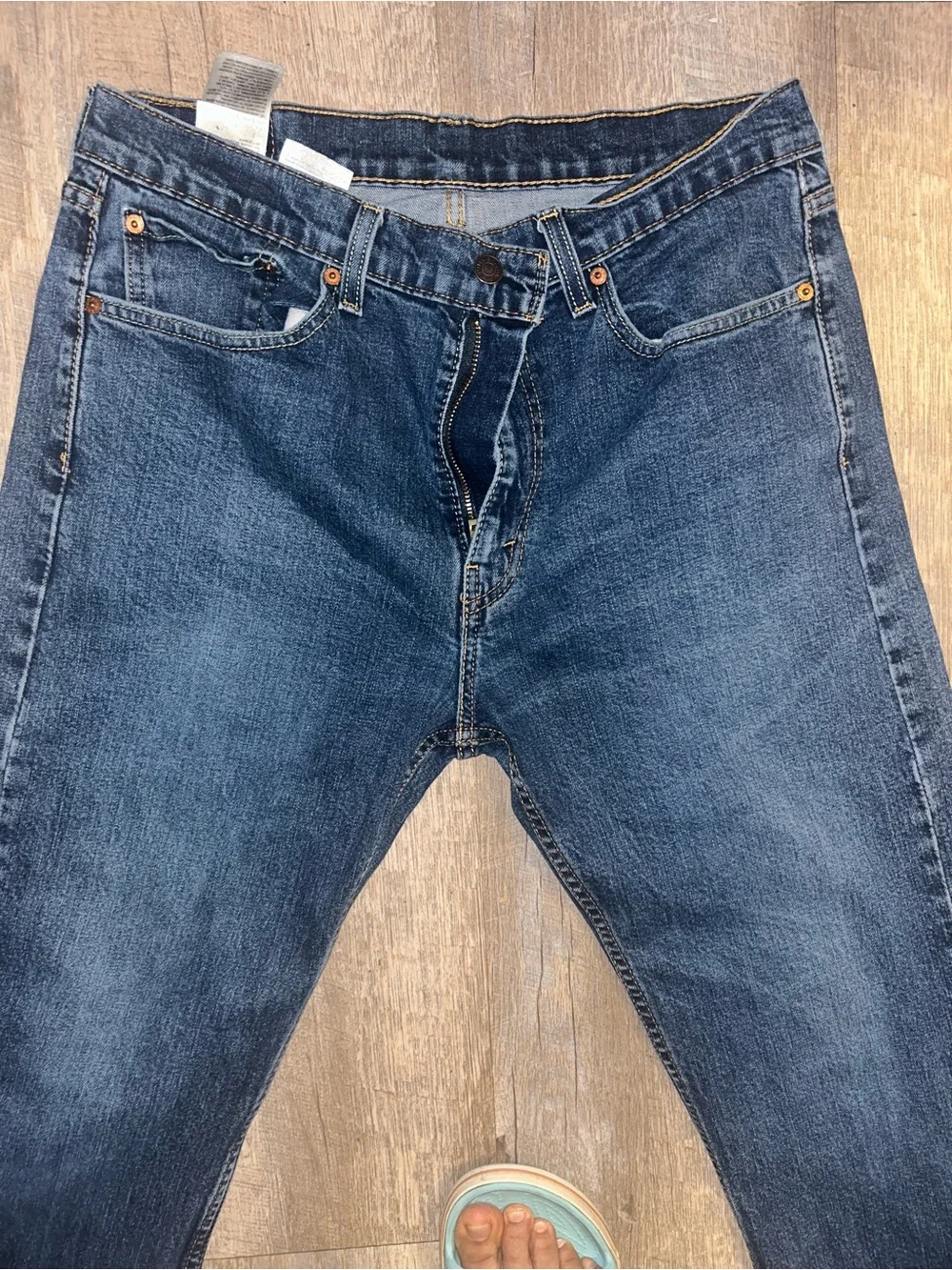 Levi's 505 Regular Fit Men's Straight-Leg W34 L32 Blue Denim EUC